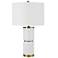 Cinnabar Road Vidar White Ceramic and Gold Metal Table Lamp