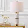 1_Cinnabar Road Vidar White Ceramic and Gold Metal Table Lamp