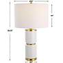 7_Cinnabar Road Vidar White Ceramic and Gold Metal Table Lamp more views