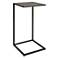 Cinnabar Road Walker 12"W Antique Black and Gray Accent Table