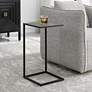 1_Cinnabar Road Walker 12"W Antique Black and Gray Accent Table