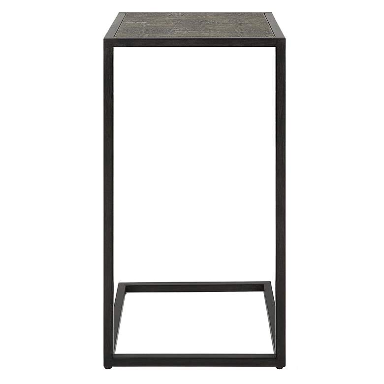 Image 6 Cinnabar Road Walker 12"W Antique Black and Gray Accent Table more views