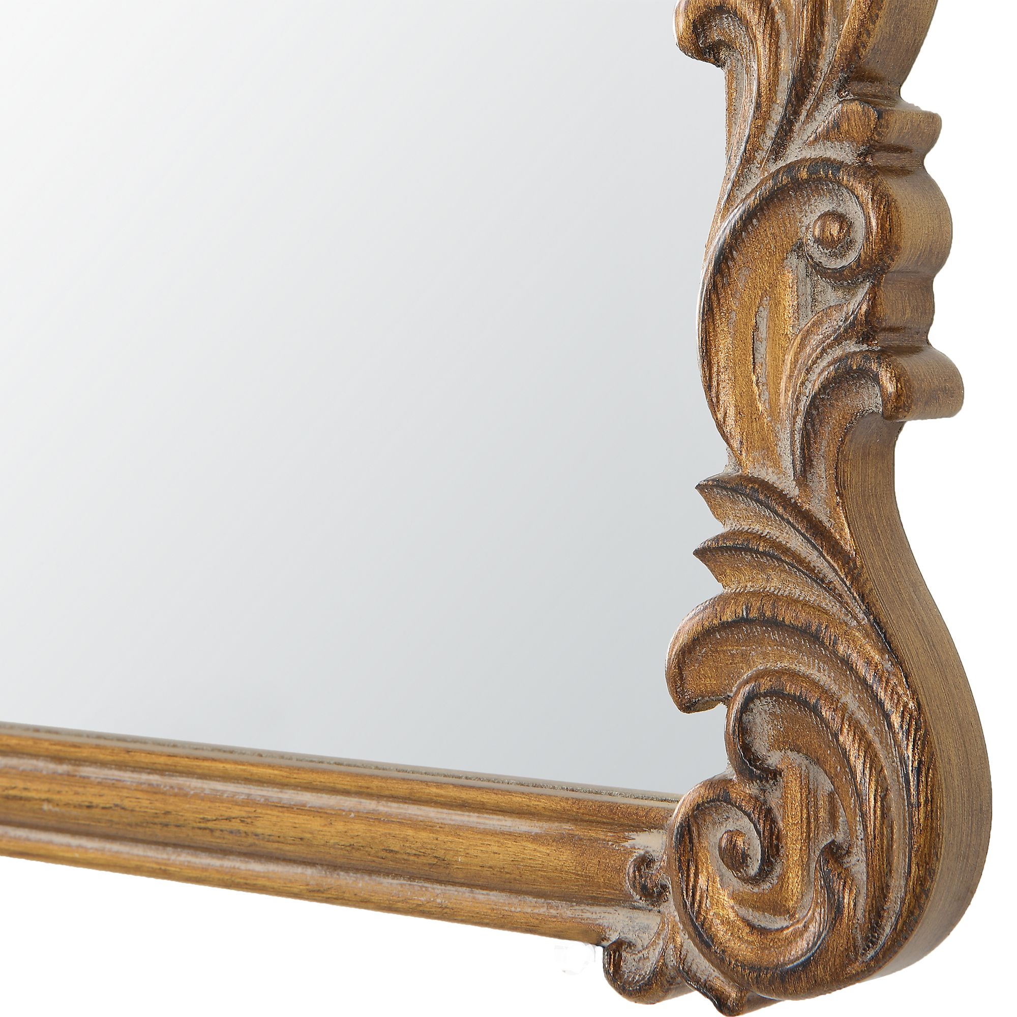Cinnabar Road Xander Antique Gold 24" x 36" Ornate Wall Mirror