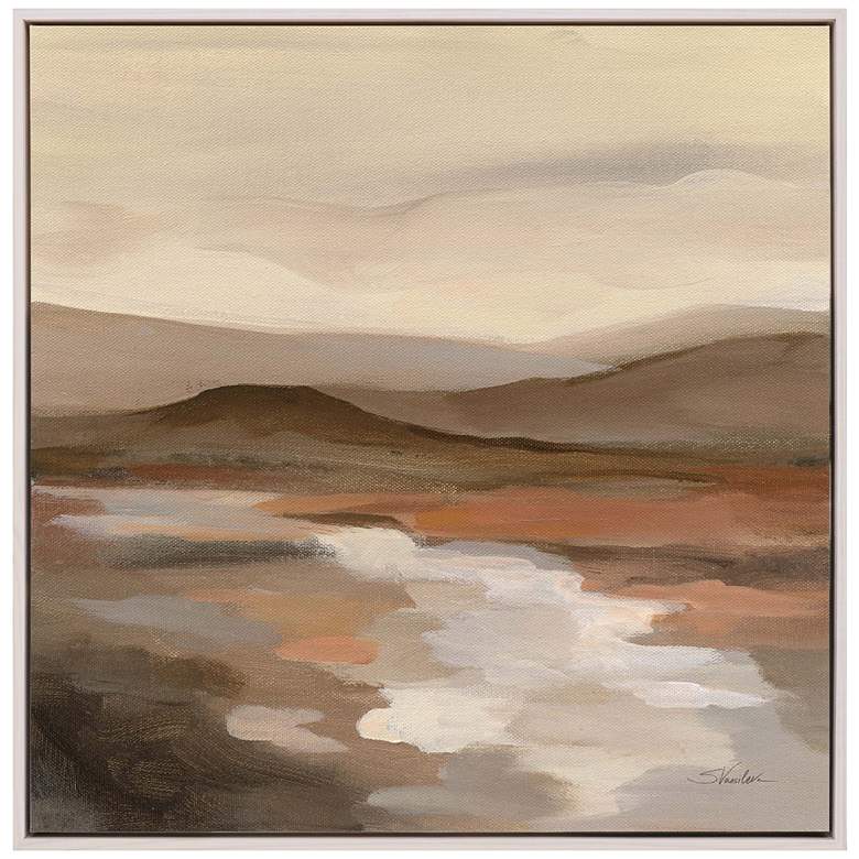 Image 1 Cinnamon Riverbank II 40" Square Framed Canvas Wall Art