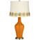 Cinnamon Spice Anya Table Lamp with Flower Applique Trim