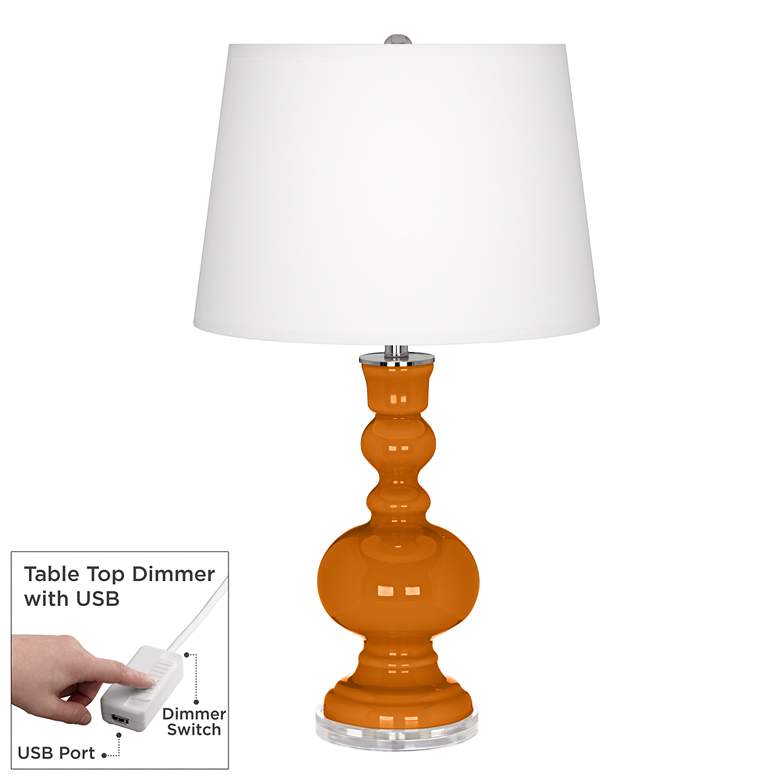 Image 1 Cinnamon Spice Apothecary Table Lamp with Dimmer