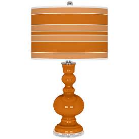 Image1 of Cinnamon Spice Bold Stripe Apothecary Table Lamp