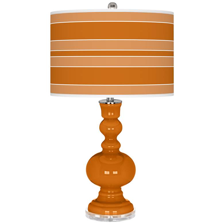 Image 1 Cinnamon Spice Bold Stripe Apothecary Table Lamp