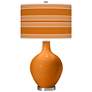 Cinnamon Spice Bold Stripe Ovo Table Lamp