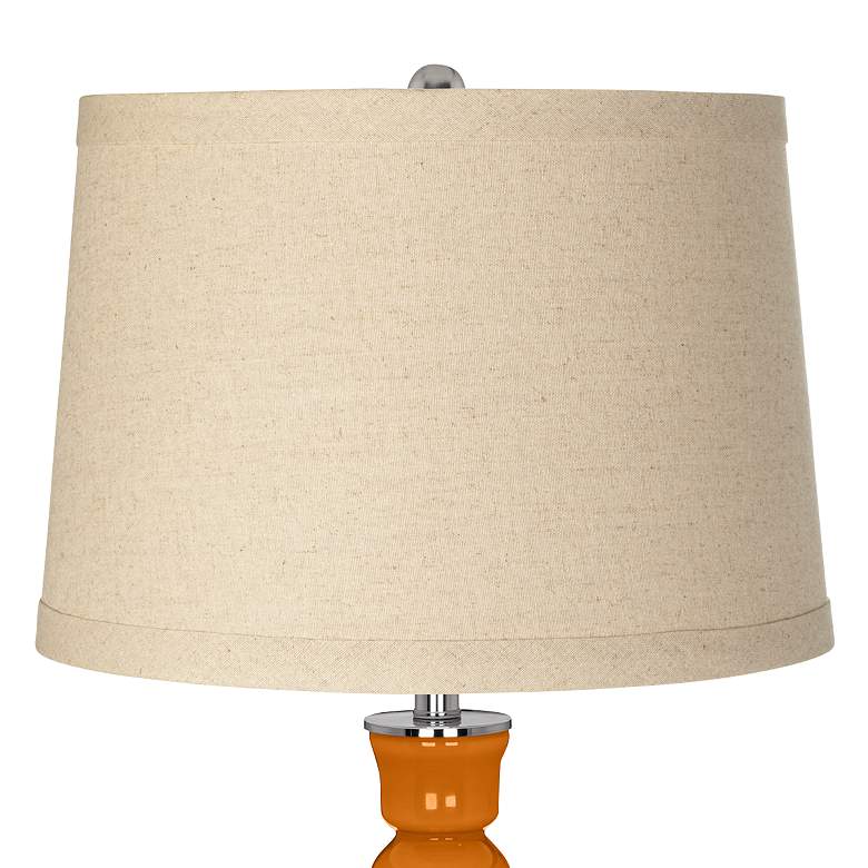 Image 2 Cinnamon Spice Burlap Drum Shade Apothecary Table Lamp more views