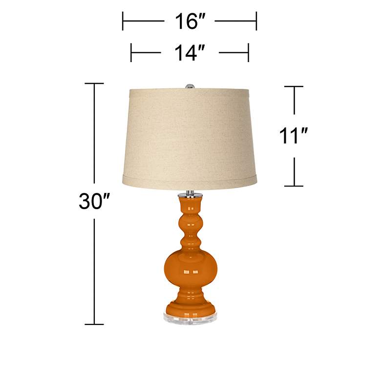 Image 4 Cinnamon Spice Burlap Drum Shade Apothecary Table Lamp more views