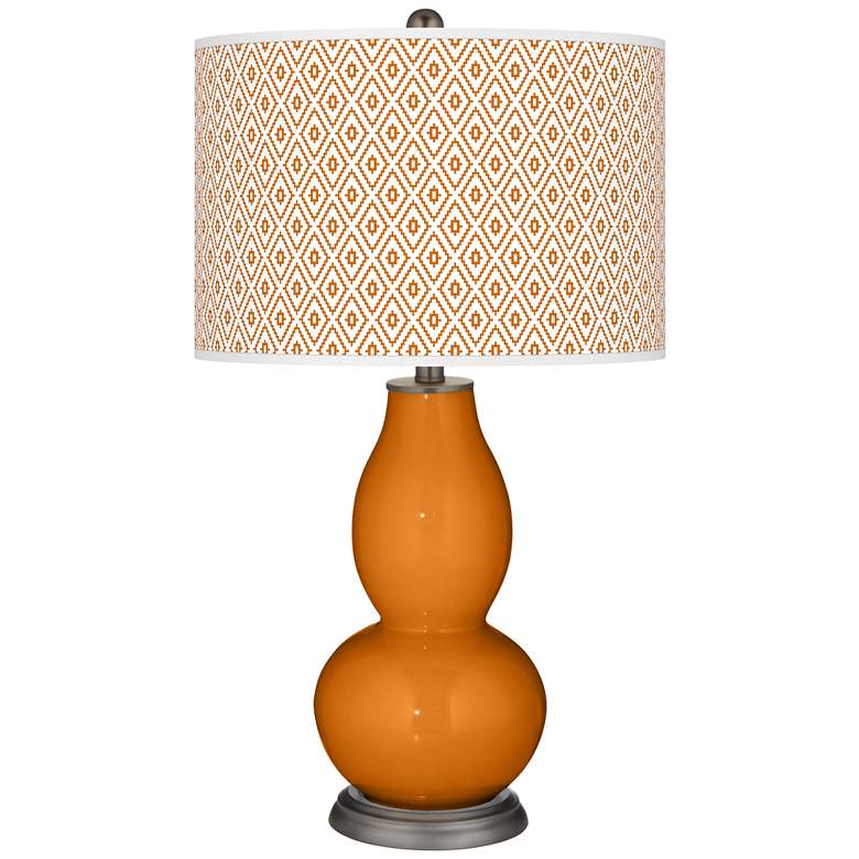 Image 1 Cinnamon Spice Diamonds Double Gourd Table Lamp