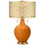 Cinnamon Spice Toby Brass Metal Shade Table Lamp