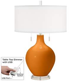 Image1 of Cinnamon Spice Toby Table Lamp with Dimmer