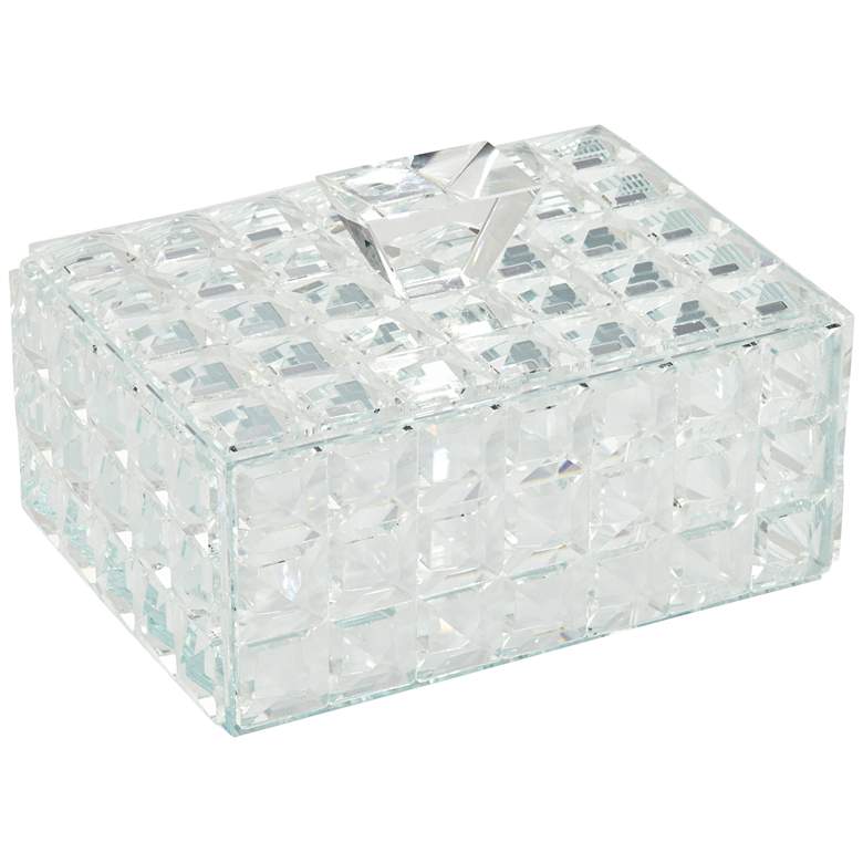 Image 2 Cintella Clear Glass Jewelry Boxes with Lid Set of 2 more views