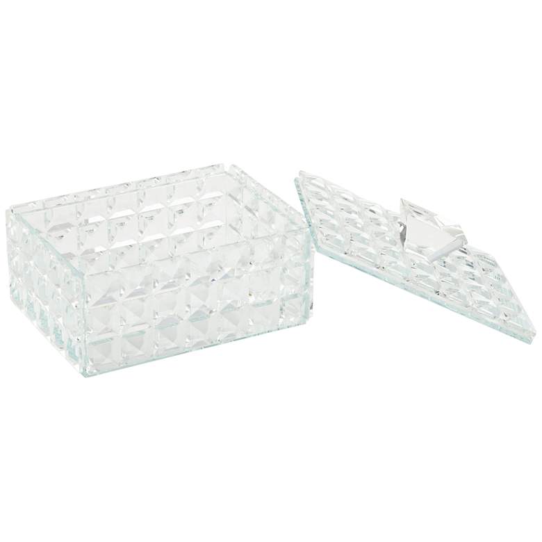 Image 3 Cintella Clear Glass Jewelry Boxes with Lid Set of 2 more views