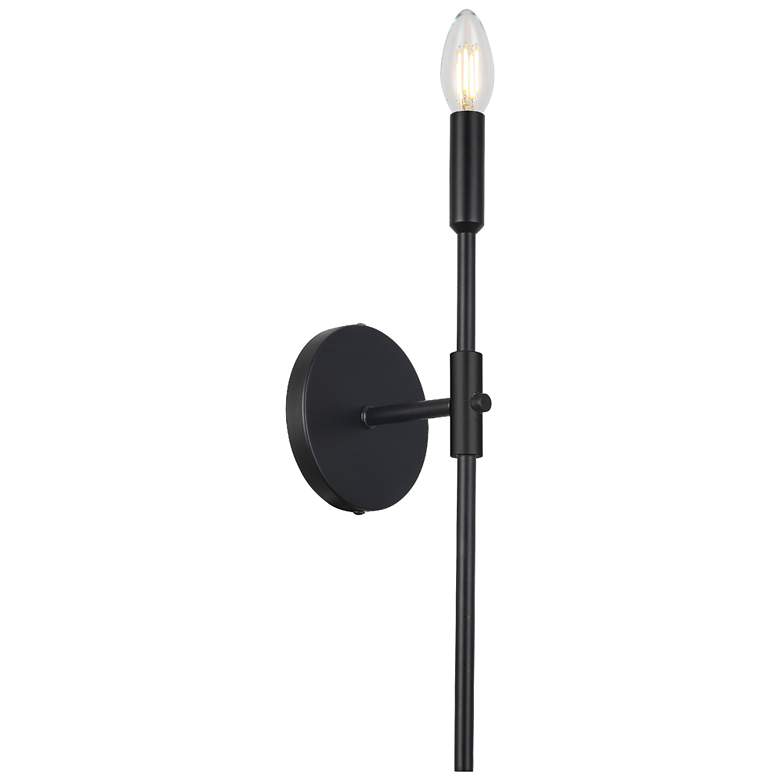 Image 1 Cinthia 16" High Matte Black Wall Sconce