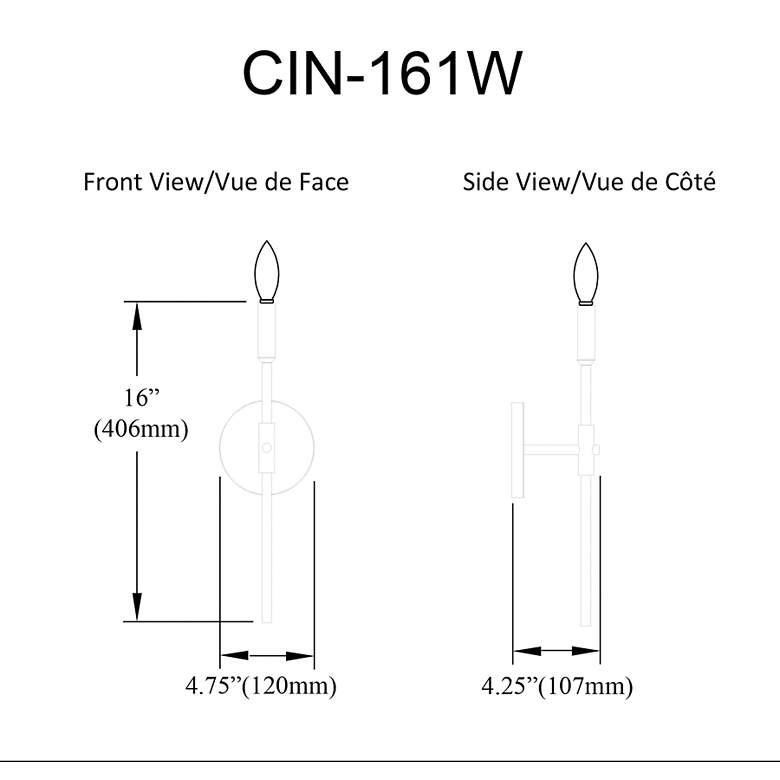 Image 2 Cinthia 16" High Polished Chrome Wall Sconce more views