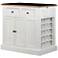 Cintra 35 3/4" Wide Limestone White Small Kitchen Island