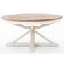 Cintra 63" Wide Limestone White Extension Dining Table