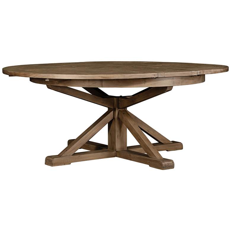 Image 1 Cintra 63" Wide Rustic Sundried Ash Extension Dining Table