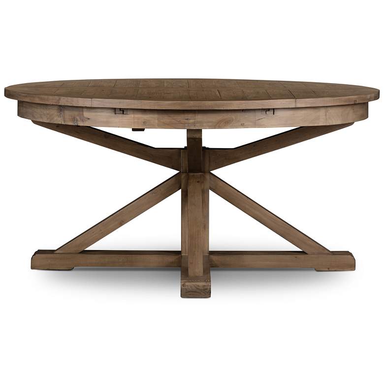 Image 5 Cintra 63" Wide Rustic Sundried Ash Extension Dining Table more views