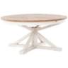 Cintra 63" Wide Limestone White Extension Dining Table