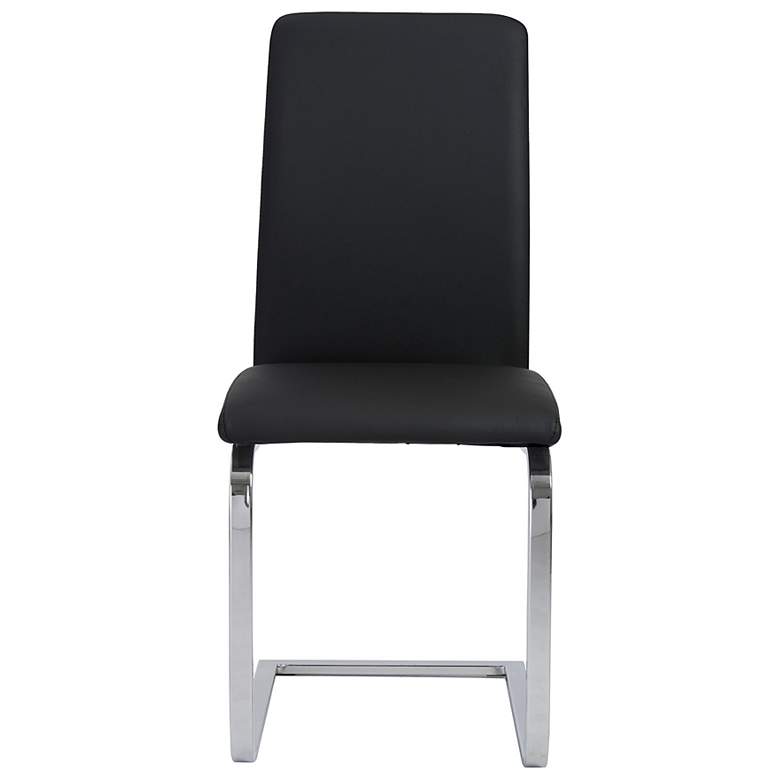 Image 3 Cinzia Black Leatherette Side Chair Set of 2 more views