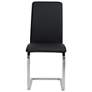 Cinzia Black Leatherette Side Chair Set of 2