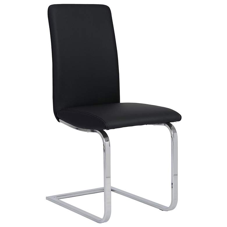 Image 4 Cinzia Black Leatherette Side Chair Set of 2 more views