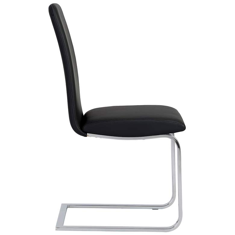 Image 5 Cinzia Black Leatherette Side Chair Set of 2 more views