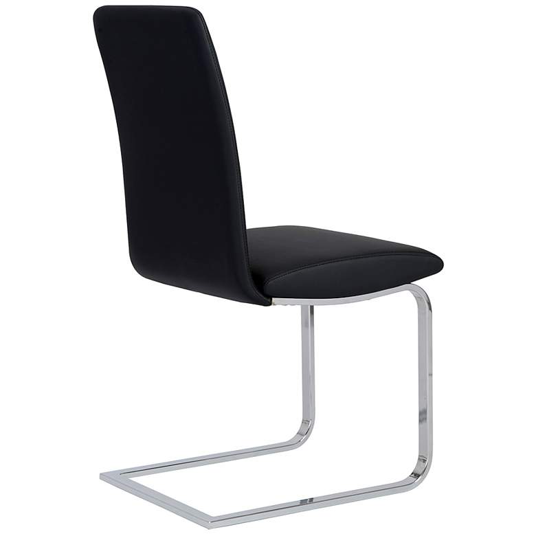 Image 6 Cinzia Black Leatherette Side Chair Set of 2 more views