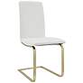 Cinzia White Faux Leather Dining Chairs Set of 2