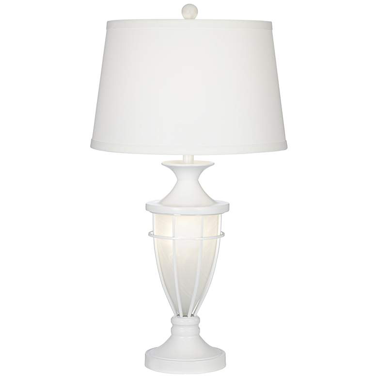 Image 1 Cira White Cage Nightlight Table Lamp