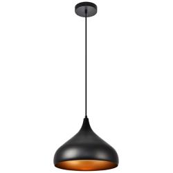 Circa 12 1/2" Wide Black Dome Pendant Light
