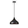 3_Circa 12 1/2" Wide Black Dome Pendant Light more views