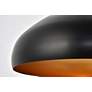 4_Circa 16 1/2" Wide Black Dome Pendant Light more views