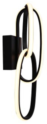 Thumbnail2 of Circa 3-Ring 22"H LED Wall Sconce in Black more views