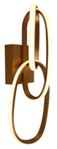 Image 2 Circa 3-Ring 22"H LED Wall Sconce in Gold more views