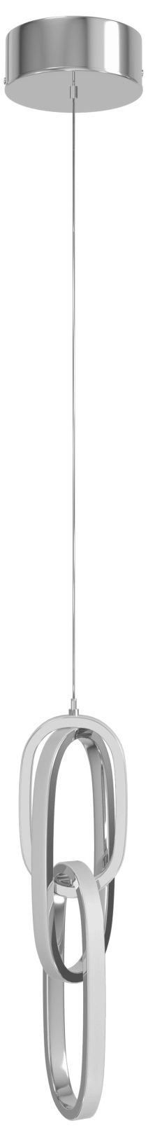 Circa 3-Ring 6"W LED Pendant in Chrome