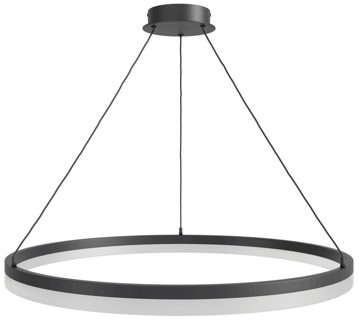 Circa 40"W Ring LED Pendant in Black