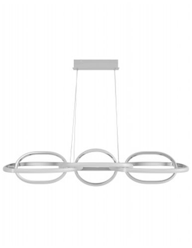 Image 2 Circa 6-Ring 63"W LED Chandelier in Chrome more views