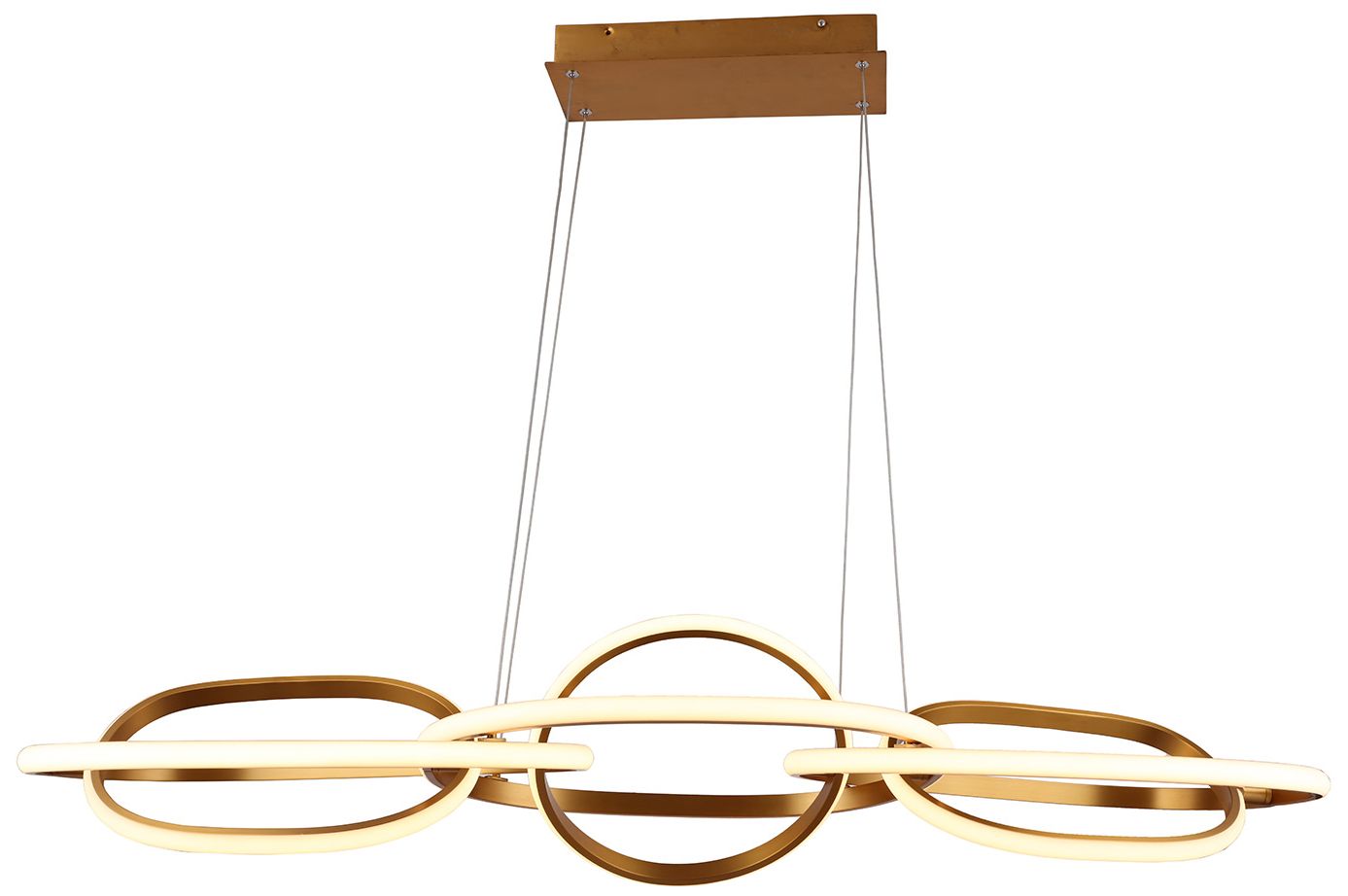 Circa 6-Ring 63"W LED Chandelier in Gold