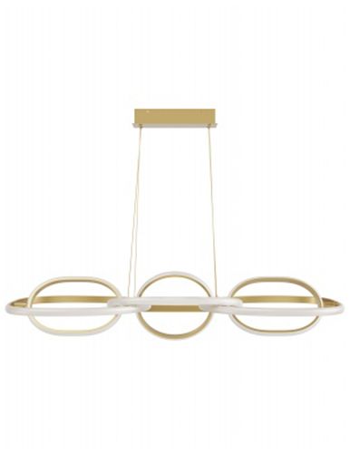 Image 2 Circa 6-Ring 63"W LED Chandelier in Gold more views