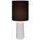 Circa Bisque Ceramic Table Lamp with Black Linen Shade