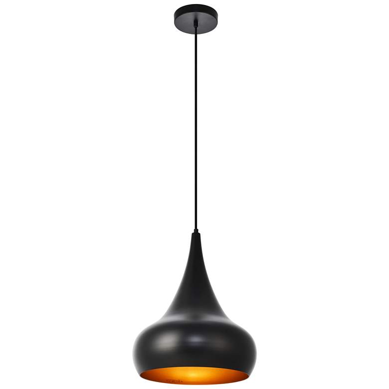 Image 1 Circa Collection Pendant D11.5In H15In Lt:1 Black Finish
