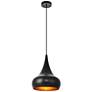 Circa Collection Pendant D11.5In H15In Lt:1 Black Finish