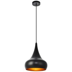 Circa Collection Pendant D11.5In H15In Lt:1 Black Finish