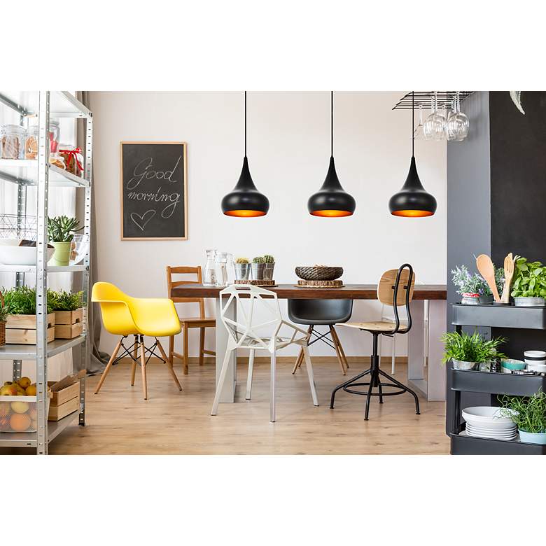 Image 2 Circa Collection Pendant D11.5In H15In Lt:1 Black Finish more views