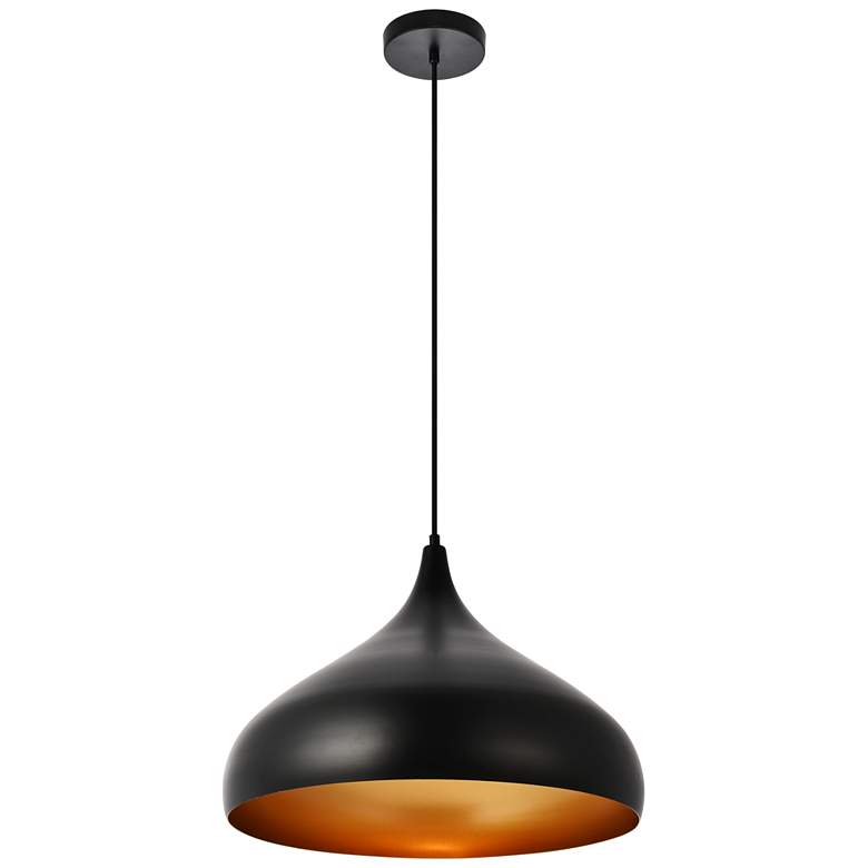 Image 1 Circa Collection Pendant D16.5In H12In Lt:1 Black Finish